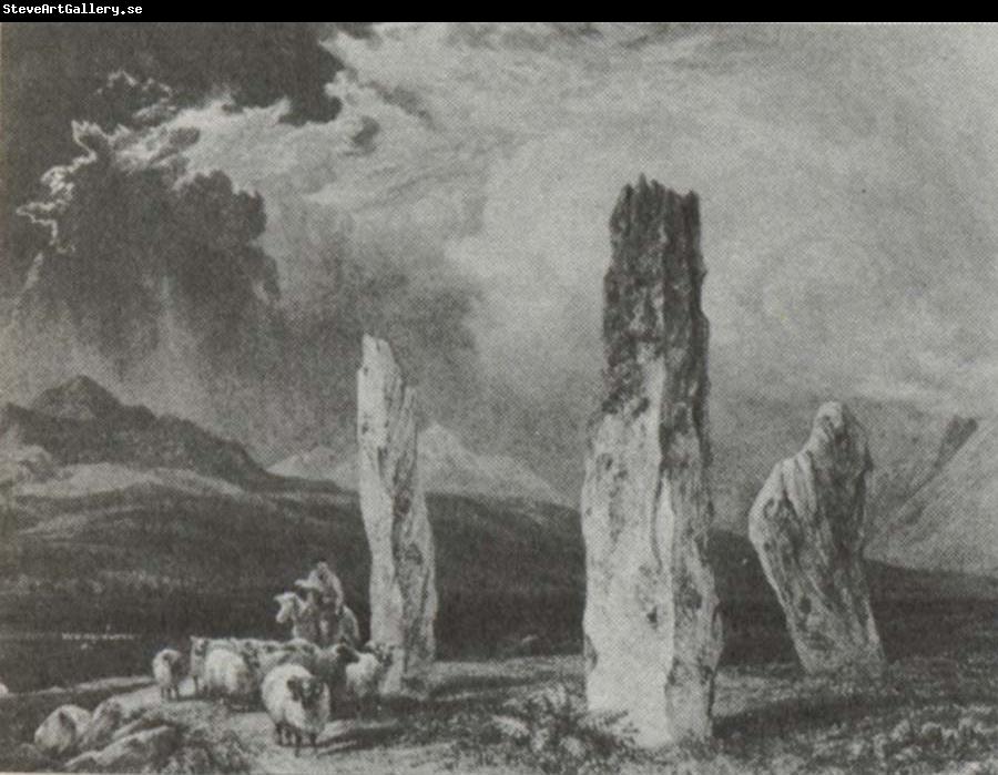 William Andrews Nesfield Stone circle,near Tormore,Arran